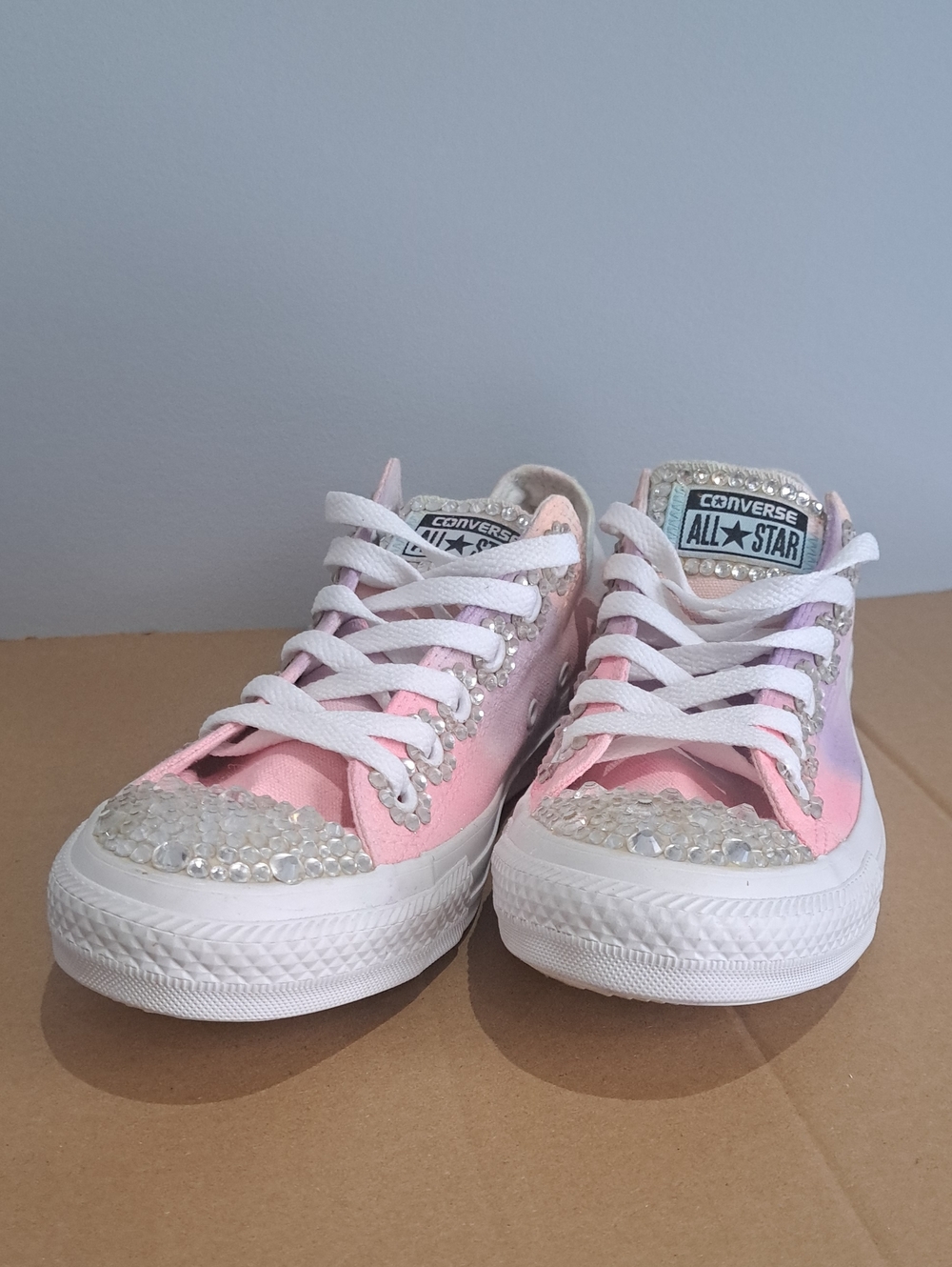 Converse Pastel Colours Chuck TaylorLow-Top Sneakers with Crystal Accents
